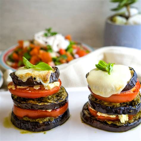 Grilled Eggplant Stacks Divalicious Recipes