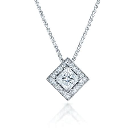 Princess Cut Diamond Pendant 1332 Seattle Bellevue Joseph Jewelry