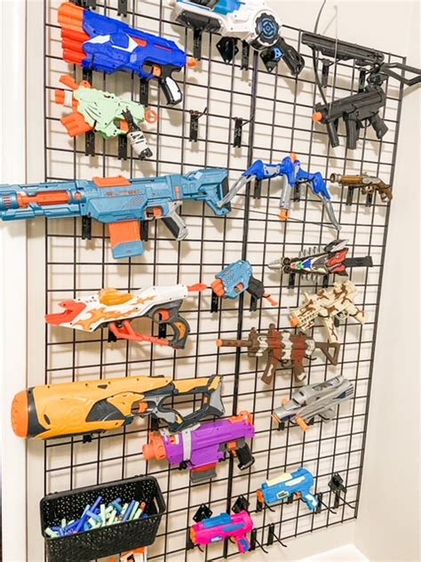 DIY Nerf Gun Wall How To Organize Nerf Guns Our Lively Adventures
