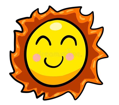 Very Happy Cartoon Sun Stock Illustration Illustration Of Season