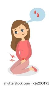 Menstrual Pain Illustration Symptoms Pms Pain Stock Vector Royalty Free Shutterstock