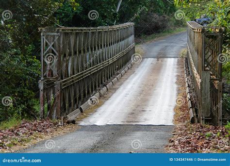 Unique Bridge On Narrow Country Road Stock Photo Image Of Forested