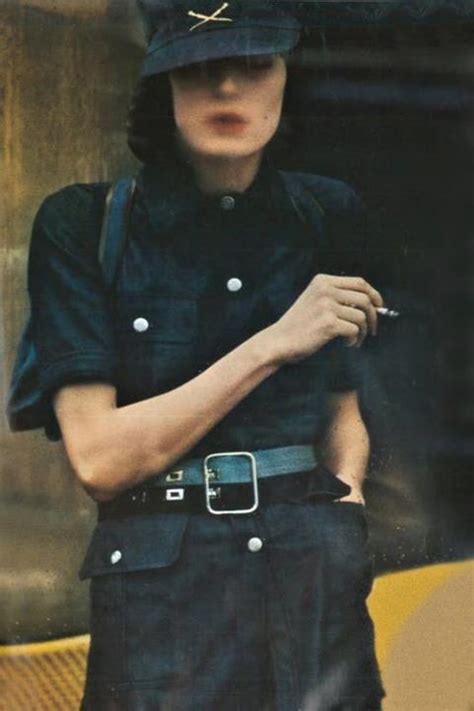 Anjelica Huston In Vogue Paris 1971 Bob Richardson Military Inspired Fashion Vintage