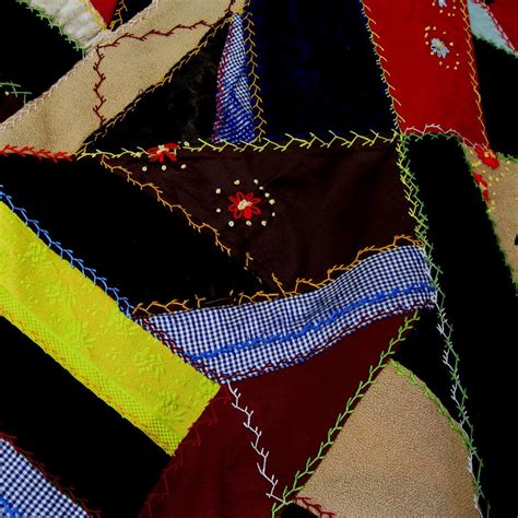 Two Sided Victorian Crazy Quilt Signed Dated 1898 From Toniink On
