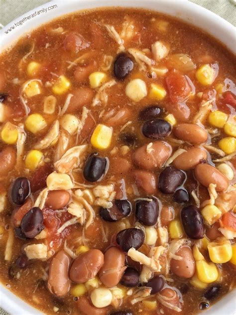 This is a great, healthy recipe that i originally got from a weight watchers meeting, but that i didn't it's amazing how the refried beans thicken the soup and give it more body than the broth alone. 7 CAN CHICKEN TACO SOUP | RECIPES DELICIOUS CUISINE