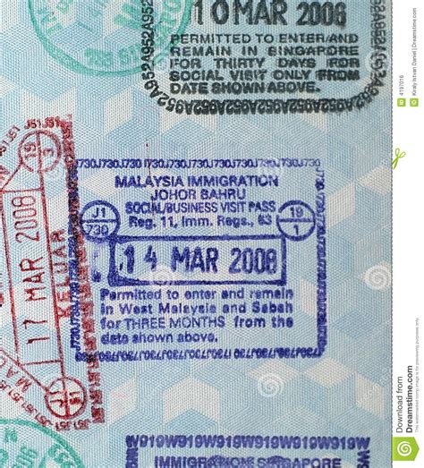 Also, please mention name along with surname of father and spouse, if applicable. Passport Visa Stamps-Malaysia Royalty Free Stock Image ...