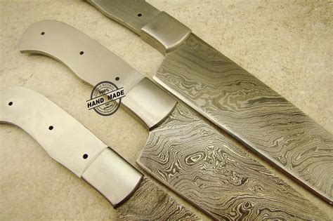 Lot Of 3 Pcs X Large Professional Chef Knife Blank Blade Custom