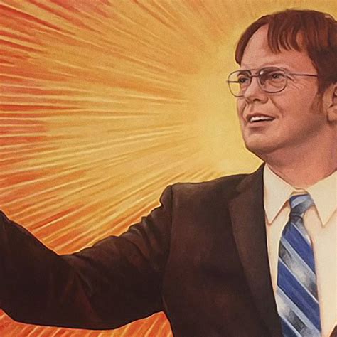 Dwight Schrute Messiah Portrait The Office Poster Print Etsy