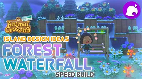Acnh Easy Island Design Forest Waterfall Speed Build 🏞️ Animal