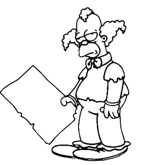 Krusty the clown doll by larhsrebirth on deviantart. The Simpsons Krusty the Clown Coloring Page for Kids ...