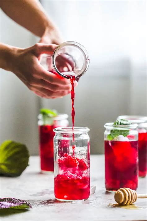 Raspberry Hibiscus Iced Tea Recipe The Almond Eater