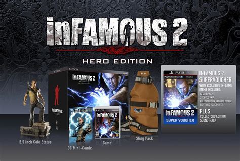 Infamous 2 Hero Edition Packs In Cole Statue Sling Pack Neoseeker