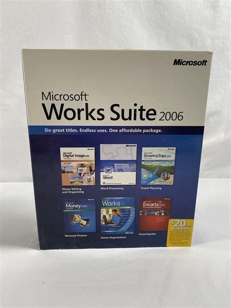 Microsoft Works Suite 2006 Word Works Money Streets 8 Trips Digital