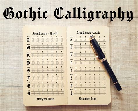 Printable Gothic Letter Worksheet Gothic Calligraphy Practice Etsy