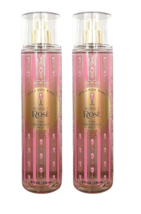 Bath And Body Works Bubbly Rose Fine Fragrance Body Mist T Set Value Pack Lot