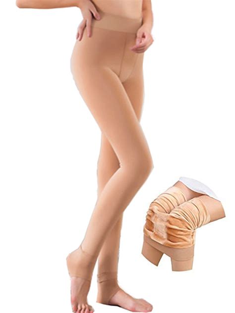 Sayfut Womens Winter Thermal Leggings Seamless Pearl Velvet Warm Thick Skinny Elastic Casual