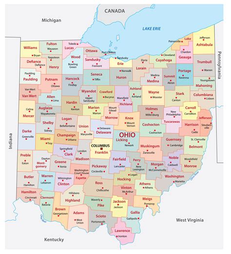 Printable Ohio Map With Cities United States Map