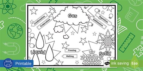 States Of Matter Colouring Page Teacher Made Twinkl