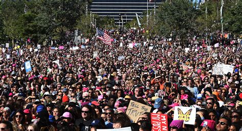 Hundreds of thousands protest in D.C., across country on women's march