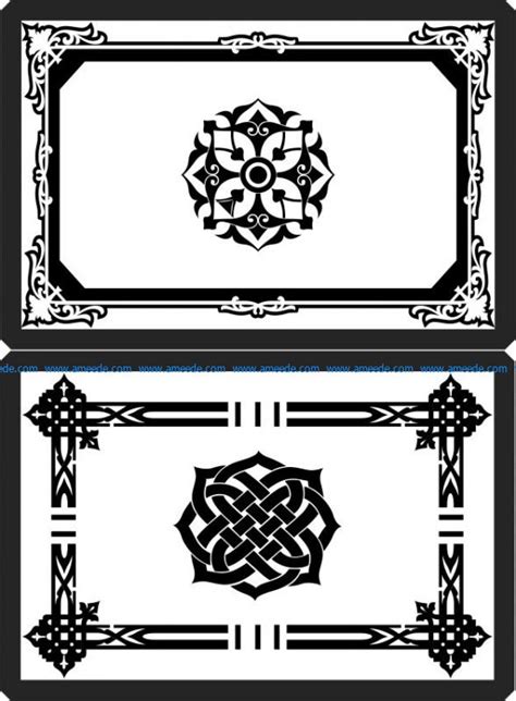 Decorative Frame In Arabic Style File Cdr And Dxf Free Vector Download