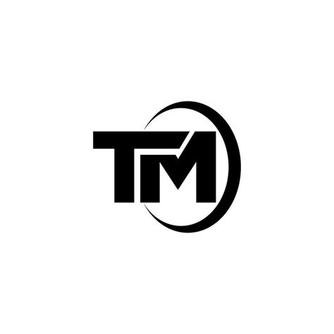 Tm Letter Logo Vector With Circle Initials Logo Design Letter Logo
