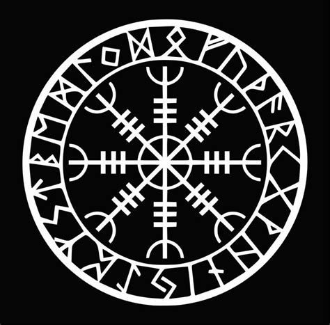 Helm Of Awe And Runes Permanent Vinyl Decal Aegishjalmr Etsy In 2021