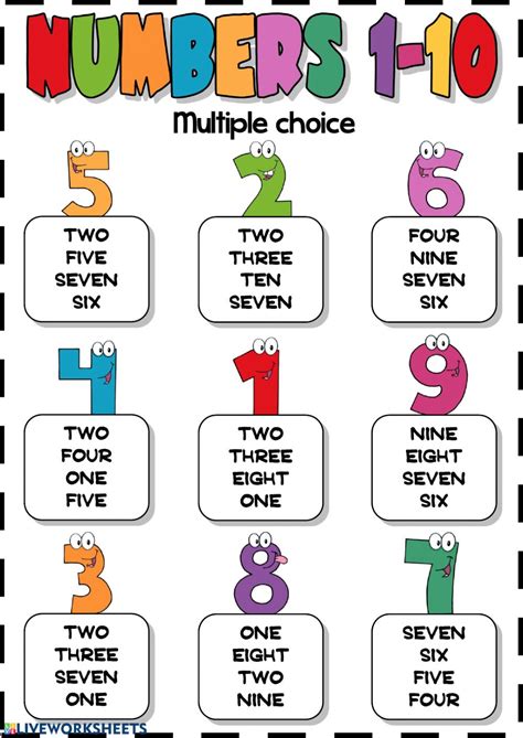 Numbers Liveworksheets