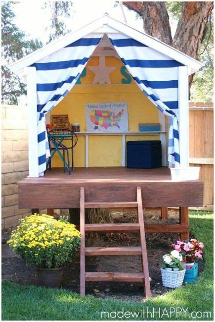 Backyard Clubhouse Ideas Properties Tree House Diy Outdoor Kids Play