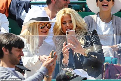 Victoria Silvstedt Flashes Her Taut Midriff In Tiny Black Crop Top At The Monte Carlo Masters