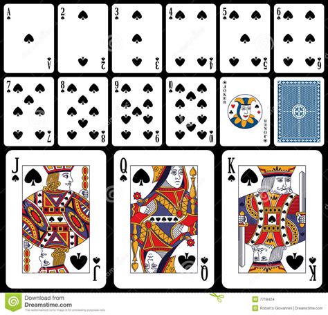 The object is to take the number of tricks (also known as books) that were bid before play of the hand began. Classic Playing Cards - Spades Stock Images - Image: 7718424