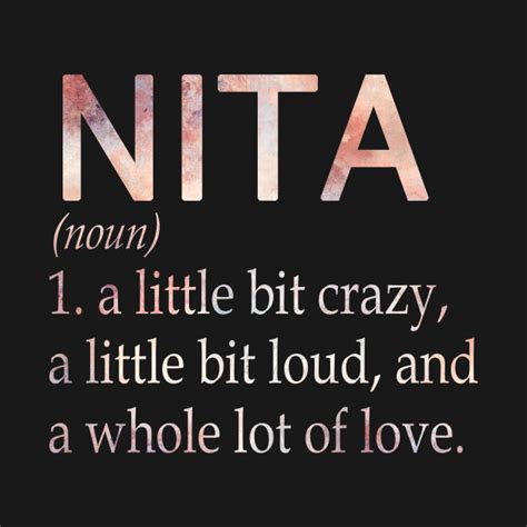 Nita Girl Name Definition Nita T Shirt Teepublic