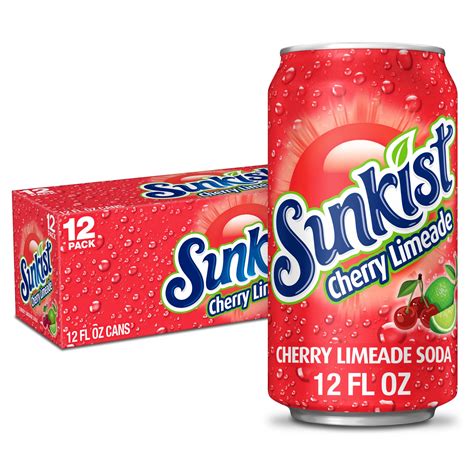 Sunkist Cherry Limeade Soda 12 Ct 12 Fl Oz Shipt