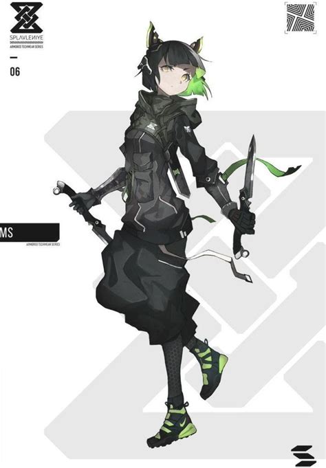 Armored Techwear Series Anime Character Design Concept Art