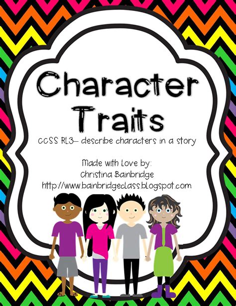 Bunting Books And Bright Ideas Character Traits Posters Freebie