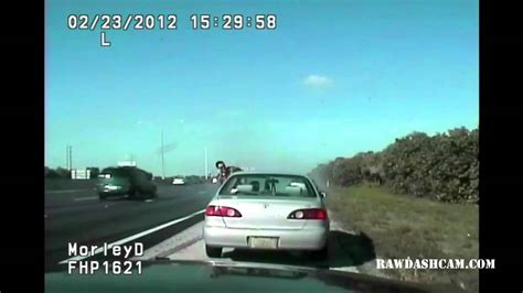 fhp officer hit by car during traffic stop youtube