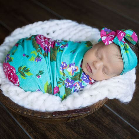 Adorable Newborn Swaddle Wrap With Hat And Headband Youll Definitely