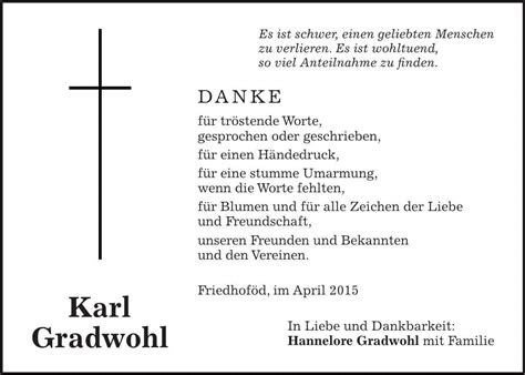 Aber … ich habe gerade so viele kunden! Traueranzeige Familienanzeigen / Danksagungen - idowa Markt