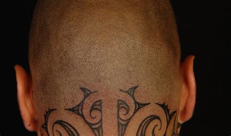 Maori Polynesian Tattoo Tiki Taane Neck Tattoo