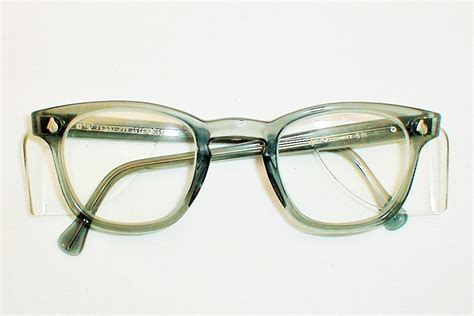 Bausch And Lomb Vintage Horn Rim Black Safety Eyeglasses