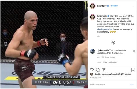 Brian Ortega explains oversized cup at UFC Fight Island 6 - MMA Fighting