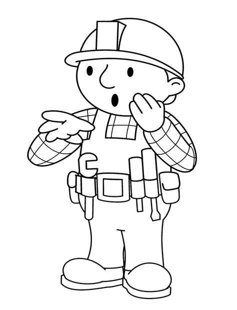 Best coloring pages printable, please share page link. Bob The Builder Shocked Coloring Page For Kids | Minion ...