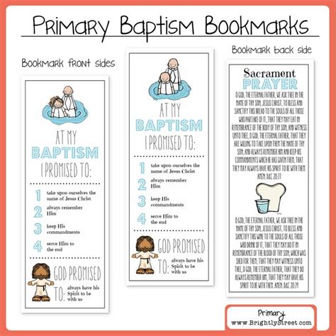 This Baptism Covenant Bookmark Would Make A Great T For Boys And