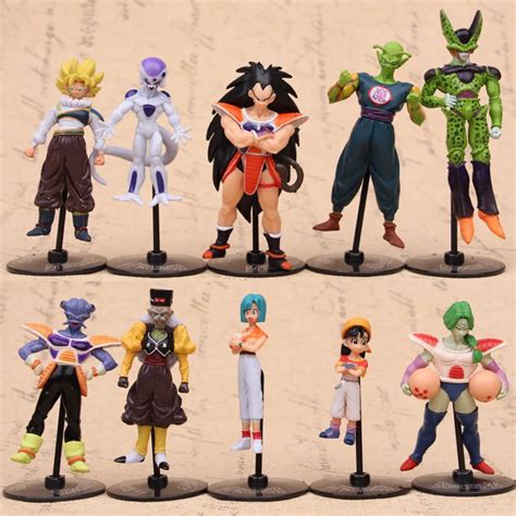 Chibi Gashapon Figuras De Acción De Dragon Ball Figuritas De Freezer Mark Buu North Kaio