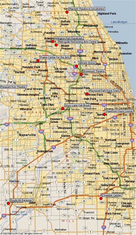 Map Of South Chicago Suburbs World Map