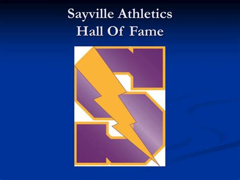 Ppt Sayville Athletics Hall Of Fame Powerpoint Presentation Free
