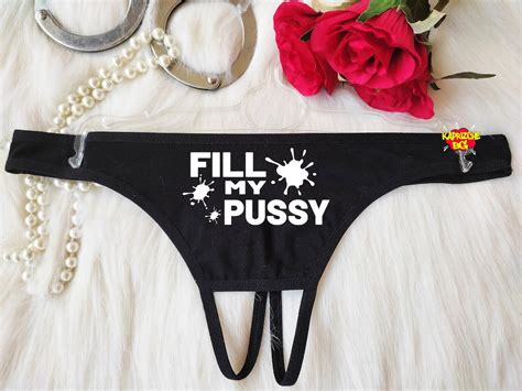 Fill My Pussy Cum Crotchless Panty Fetish Underwear Naughty T For Hotwife Kinky Slutty