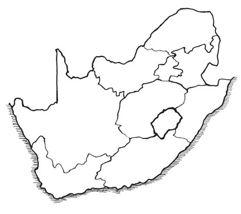 Blank Map Of South Africa United States Map