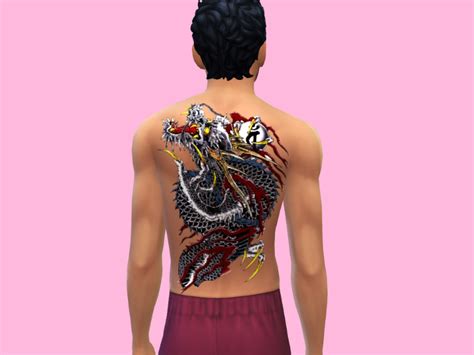 Dragon Back Tattoo The Sims 4 Catalog