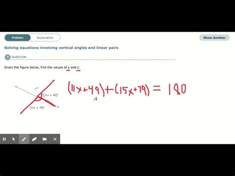 Solving Equations Involving Vertical Angles And Linear Pairs Tessshebaylo