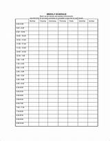 Images of 1 Week Schedule Template